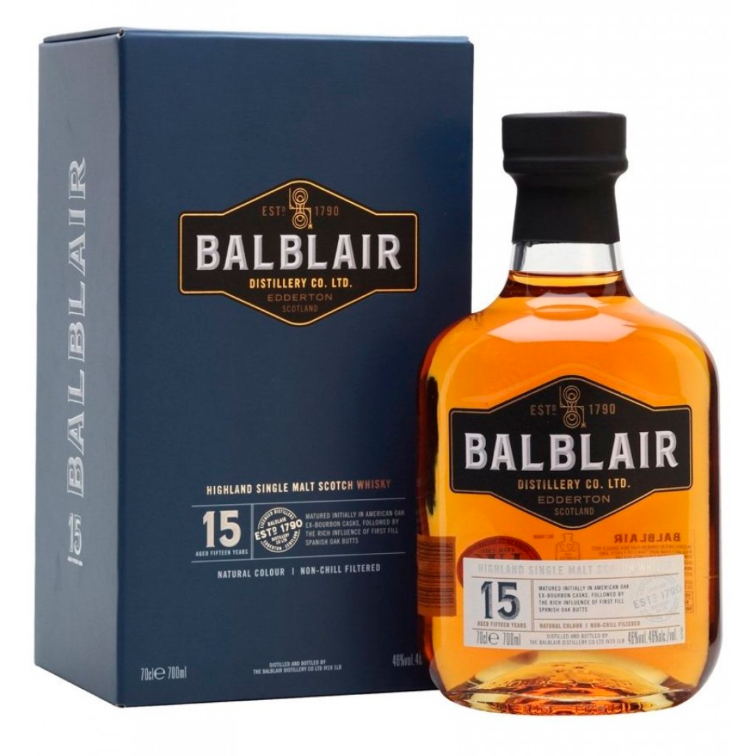 Balblair Highland 15 Year Old Single Malt Scotch Whisky 700ml