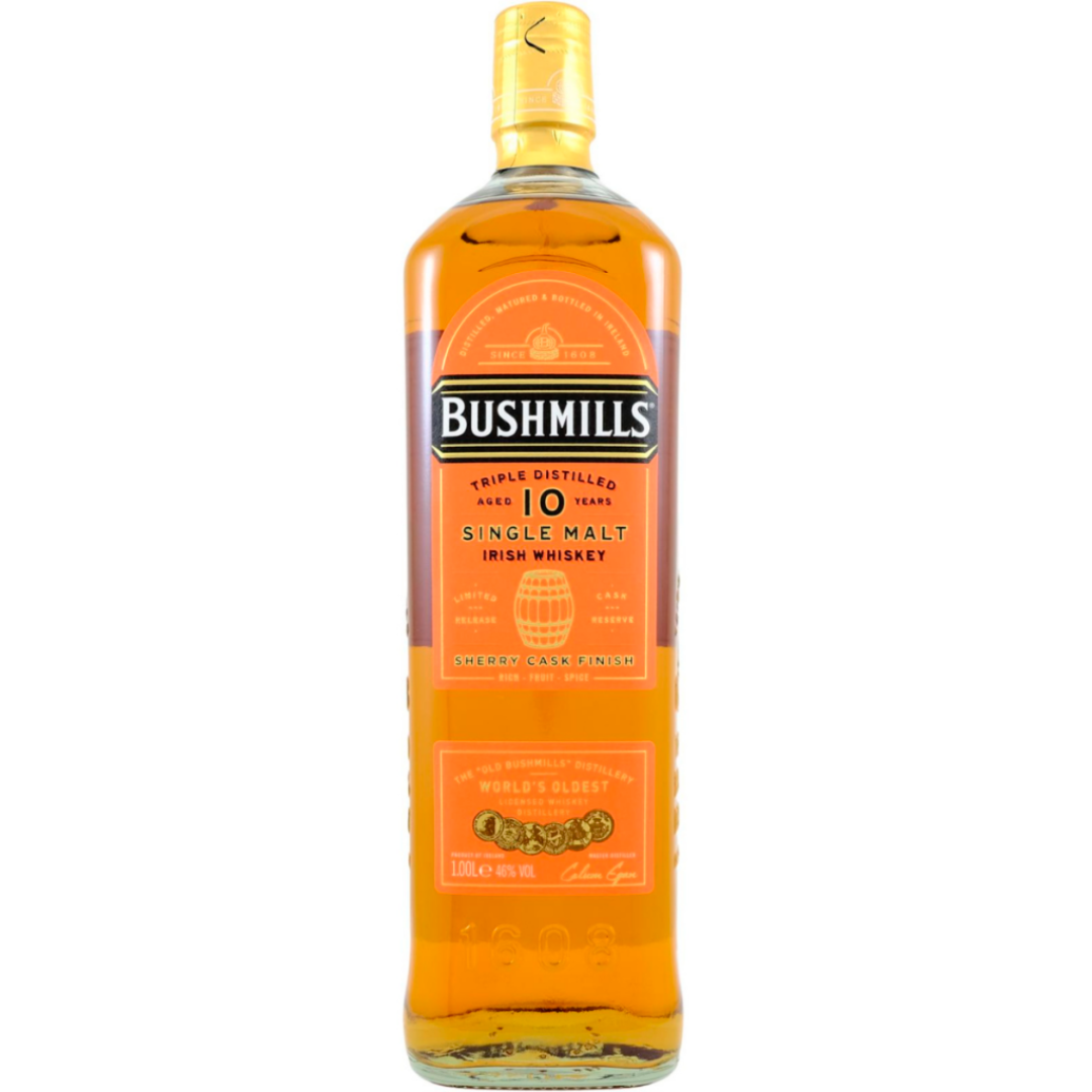 Bushmills 10 Year Old Sherry Cask Finish Irish Whiskey 1Lt