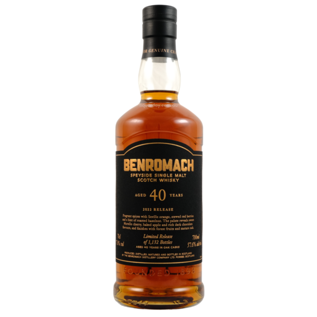 Benromach 40 Years Old Speyside Single Malt Scotch Whisky 700Ml