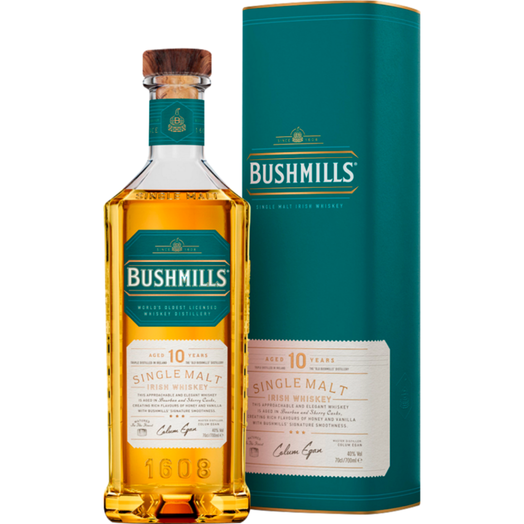 Bushmills 10 Year Old Single Malt Irish Whiskey 700mL