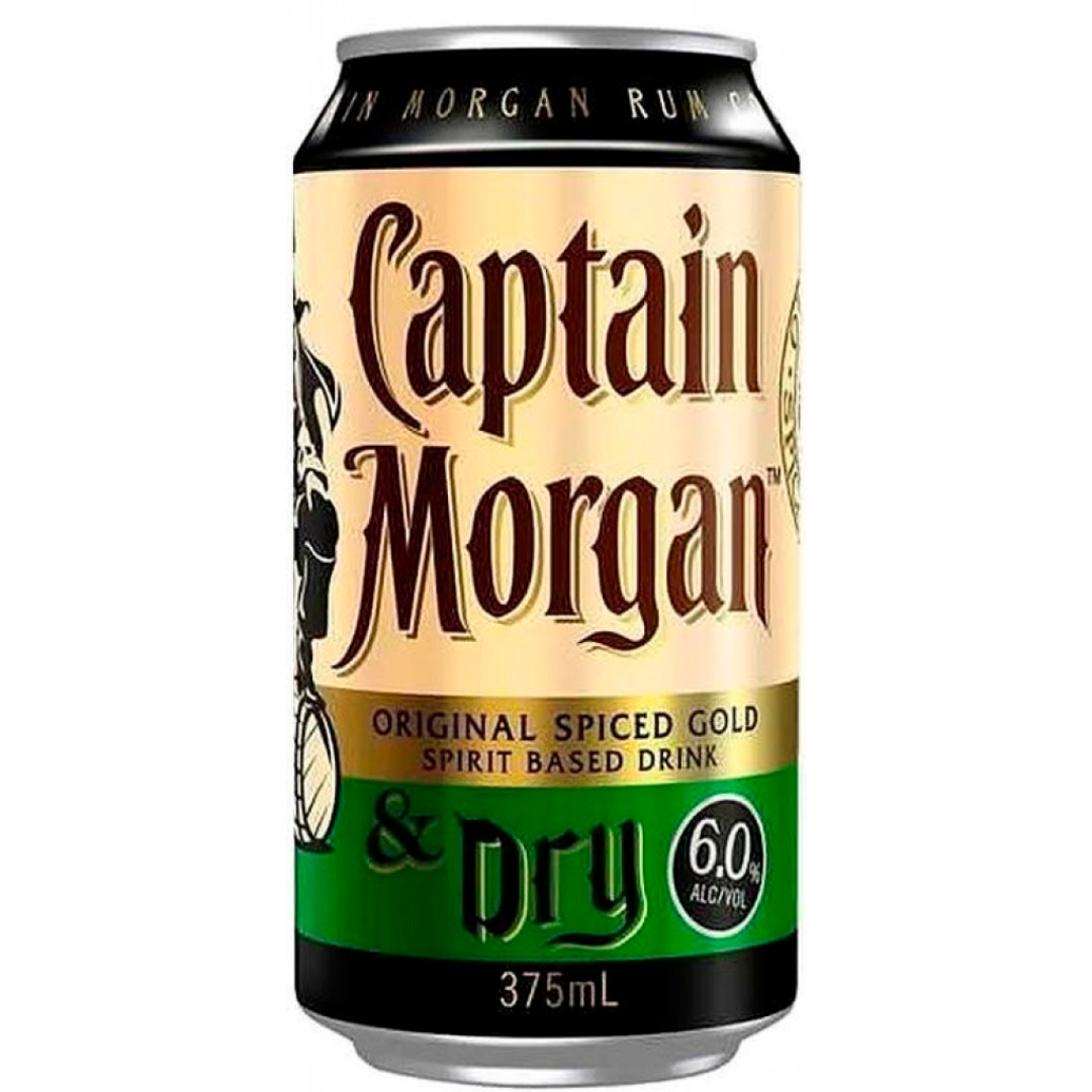 Captain Morgan Rum & Dry Festival 375ml - 24 pack