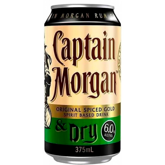Captain Morgan Rum & Dry Festival 375ml - 24 pack