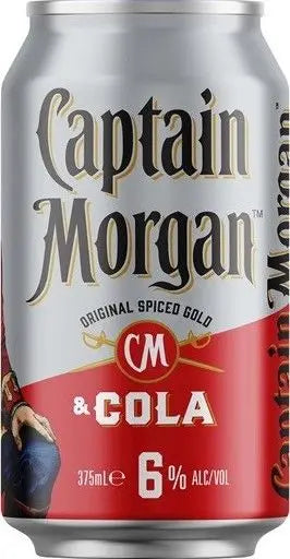 Captain Morgan Rum & Cola 375ml - Pack of 24