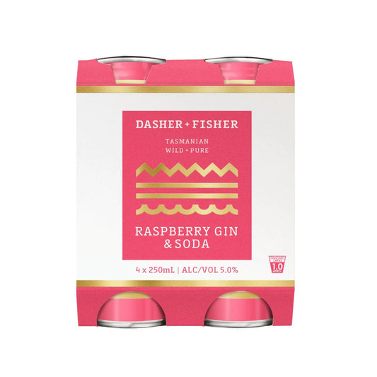 Dasher & Fisher Raspberry Gin & Soda 250Ml - Pack Of 24