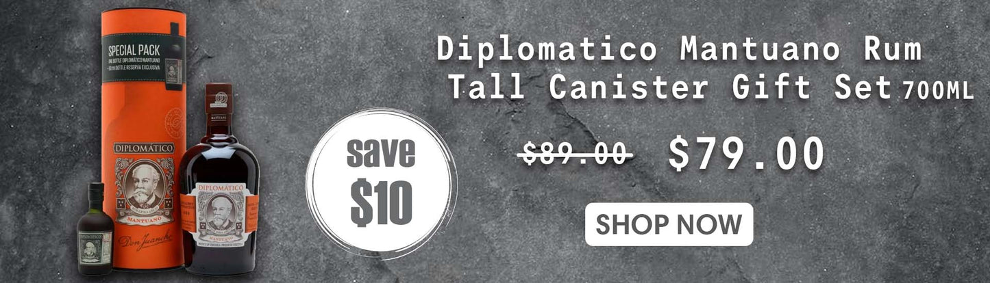 Diplomatico Mantuano Rum Tall Canister Gift Set 700ml