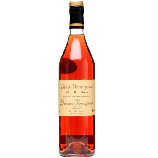 Domaine Boingneres 1981 Folle Blanche Grand Bas 48% Armagnac 48% 700Ml