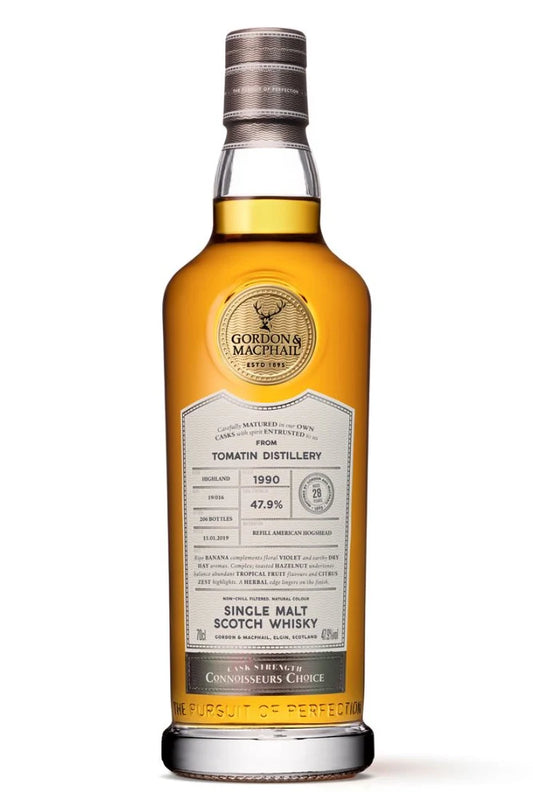 Gordon & Macphail Connoisseurs Choice Tomatin 1990 28 Year Old Single Malt Scotch Whisky 700Ml