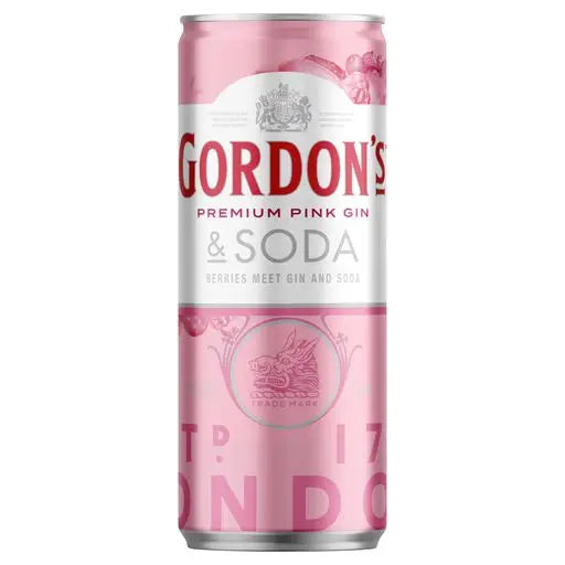 Gordons Pink & Soda 250ml - Pack of 24