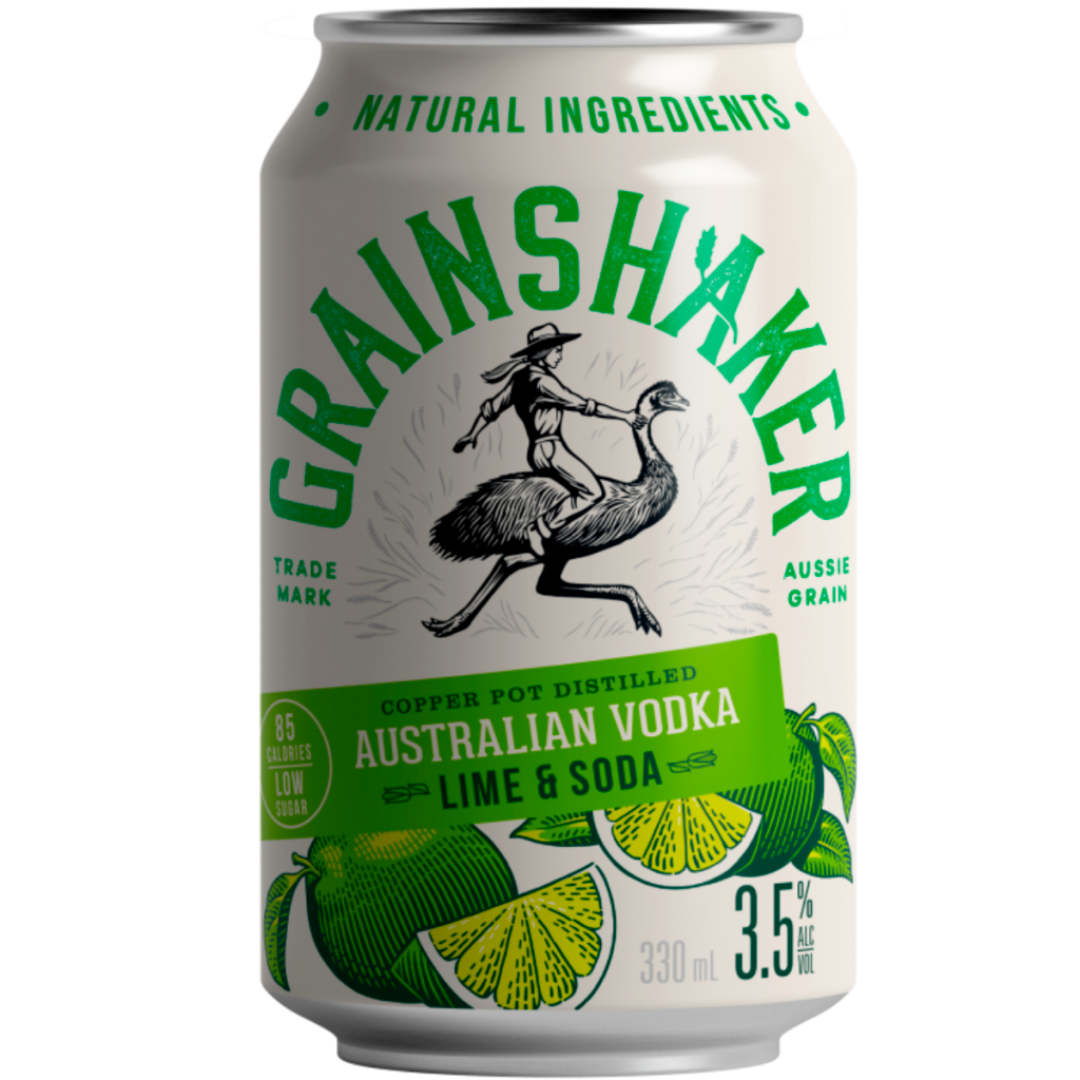 Grainshaker Lime & Soda 330ml - pack of 24