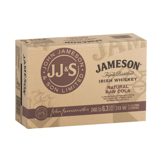 Jameson Irish Whiskey & Natural Raw Cola 375Ml - Pack Of 24