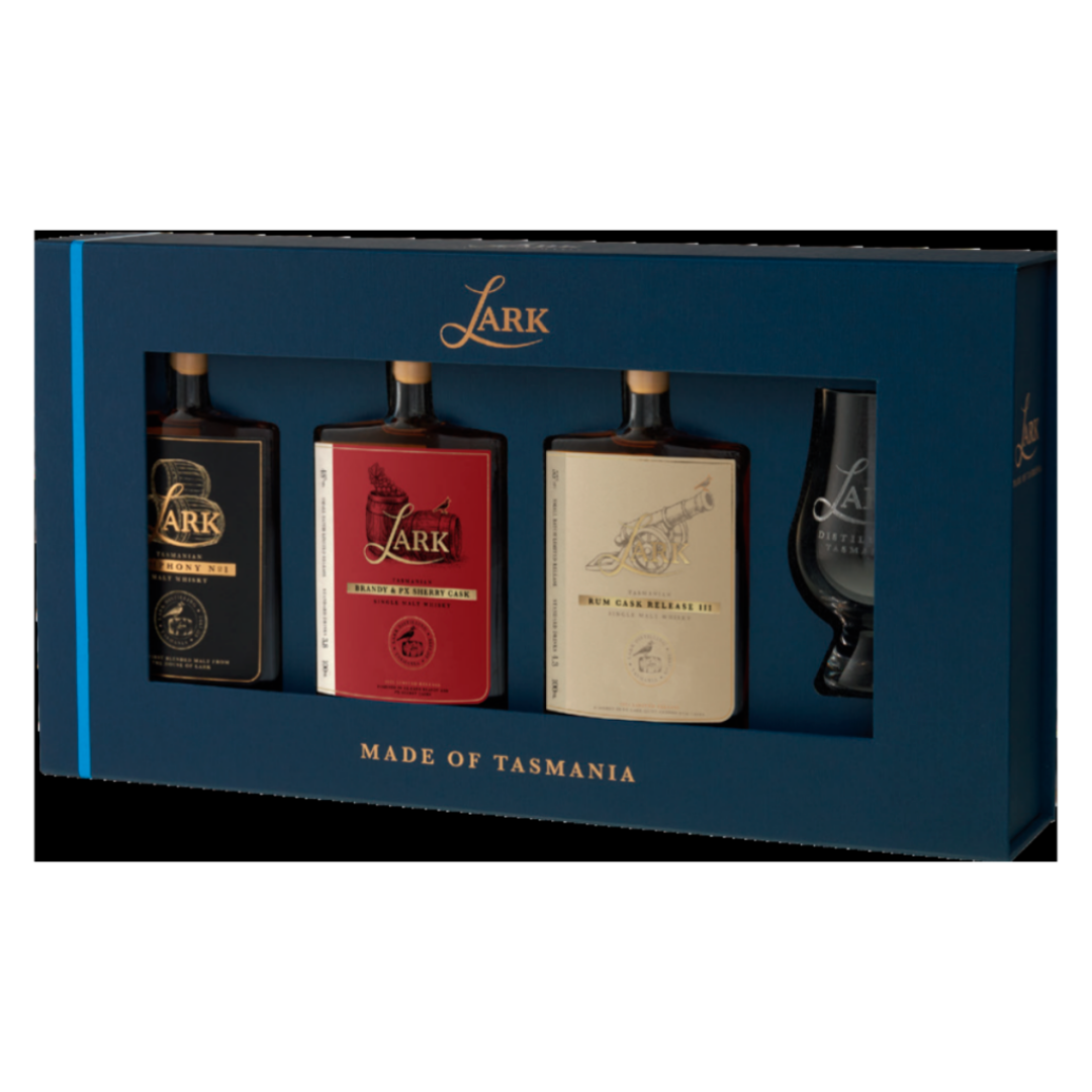Lark Distillery Fathers Flight Gift Pack With Glencairn 3X100Ml