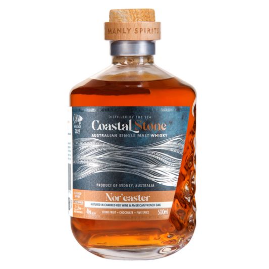 Manly Spirits Coastal Stone Nor'easter Single Malt Australian Whisky 500ml