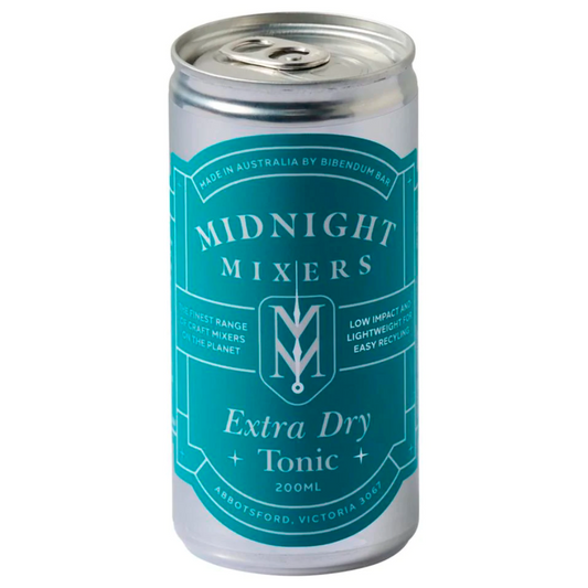 Midnight Mixers Extra Dry Tonic 200ml 24 Pack