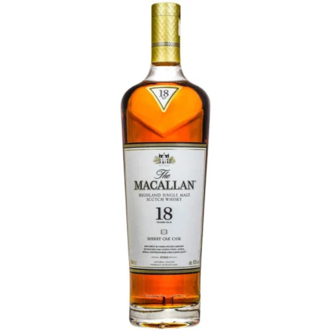 Macallan 18 Year Old 2022 Sherry Oak Single Malt Scotch Whisky 750Ml