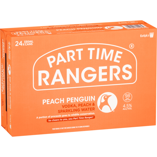 Part Time Rangers Peach Penguin 330Ml - Pack Of 24