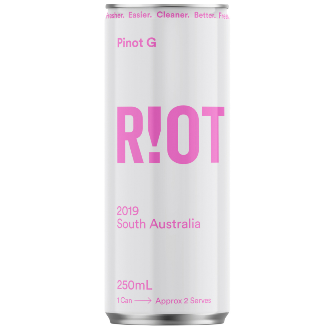 Riot Wine Pinot G 250ml Can 24 Pack