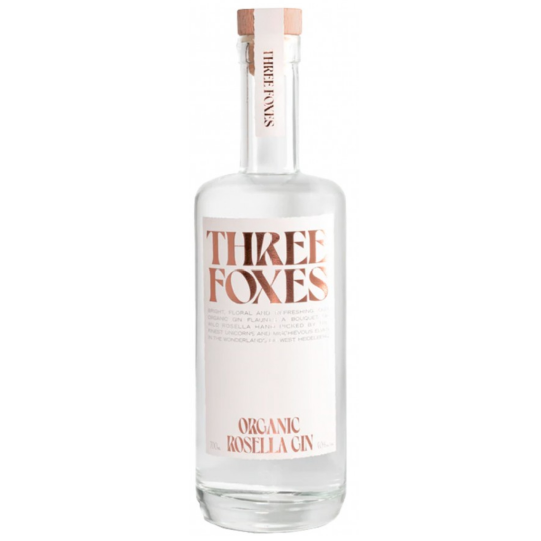 Three Foxes Organic Rosella Gin 40% 700mL