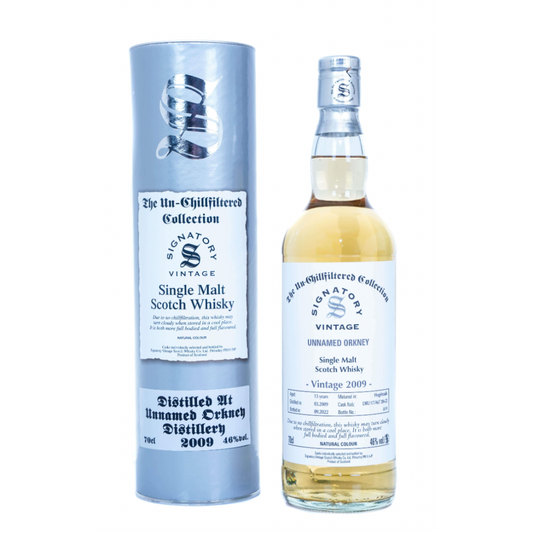 Unnamed Orkney 2009 Aged 13 Years Single Malt Scotch Whisky - The Un-Chillfiltered Collection by Signatory Vintage (700ml)