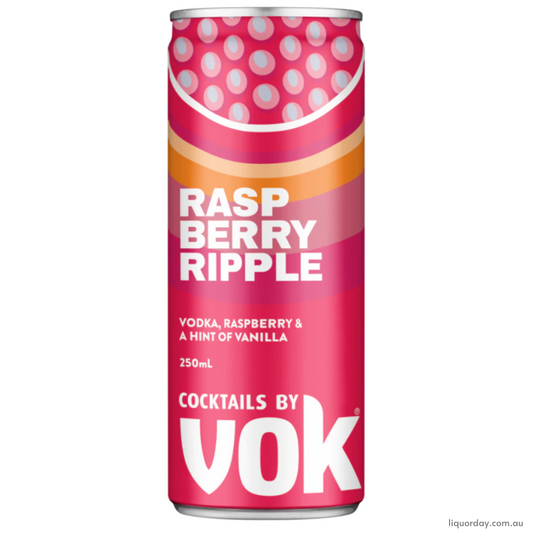 Vok Cocktail In Can Raspberry Ripple 250Ml - Pack Of 24