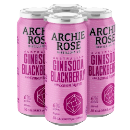 Archie Rose Straight Dry Gin & Blackberry Soda With Lemon Myrtle 330ml - 24 Pack