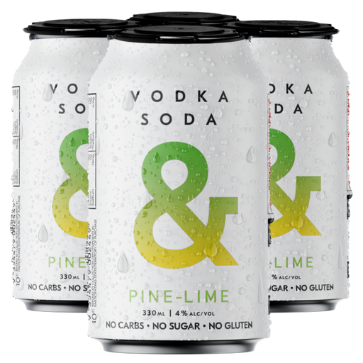 Vodka Soda & Pine Lime Cans 4% 16 Pack