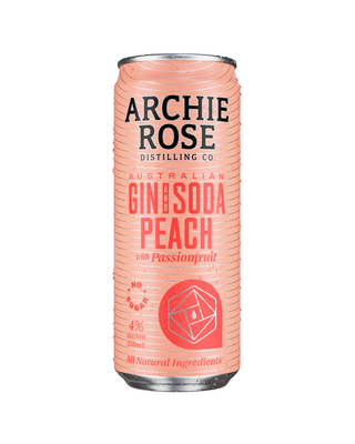 Archie Rose Australian Gin & Soda Peach with Passionfruit 330m (24 Pack)