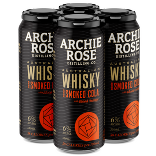 Archie Rose Double Malt Whisky With Smoked Cola & Blood Orange Cans 330Ml