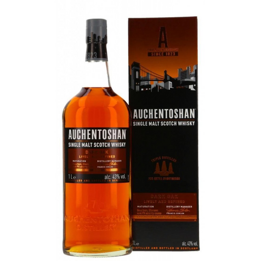 Auchentoshan Dark Oak Lowland Single Malt Scotch Whisky 1L