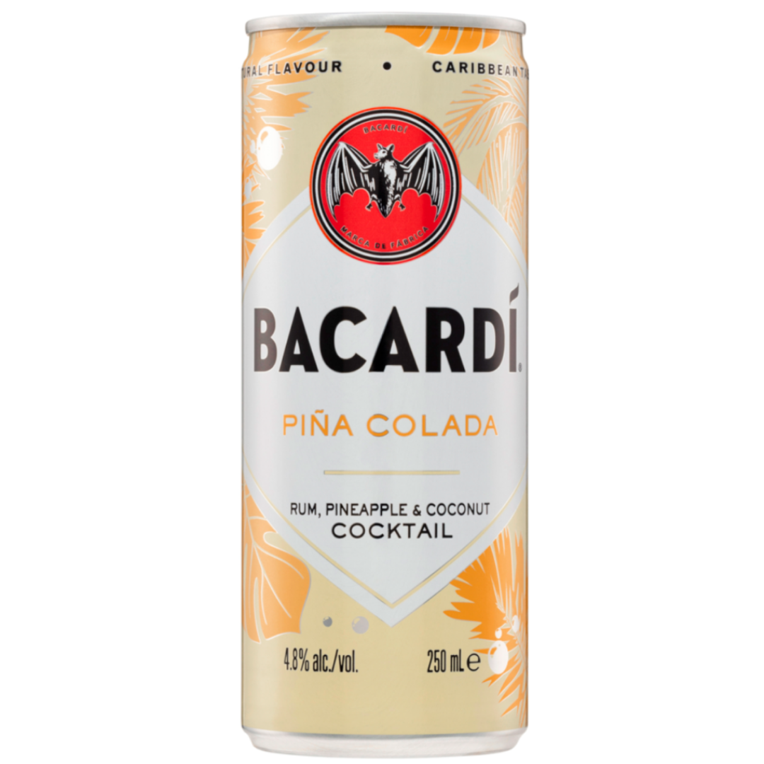 Bacardi Pina Colada Can 250mL - 24 Pack