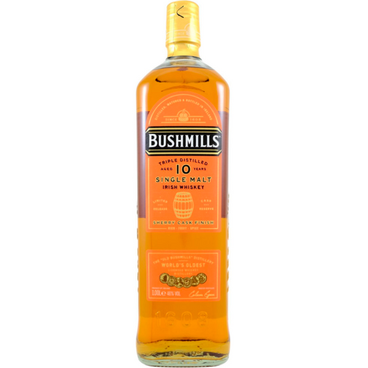 Bushmills 10 Year Old Sherry Cask Finish Irish Whiskey 1Lt