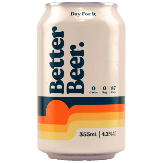 Better Beer Zero Carb Lager Can 355ml- 24 Pack