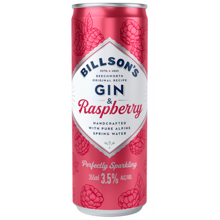 Billson's Gin & Raspberry Can 355mL - Pack of 24
