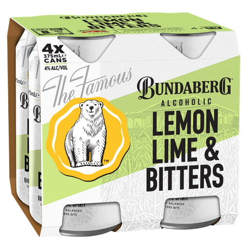 Bundaberg Alcoholic Lemon Lime Bitters 375Ml