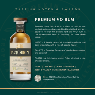 Burdekin Rum Distillers Edition 'premium Vo Rum' 700ml