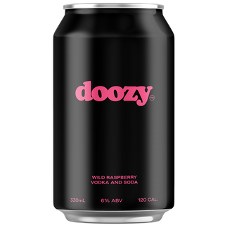 Doozy Wild Raspberry Vodka & Soda 330ml Loose Cans - Pack of 30