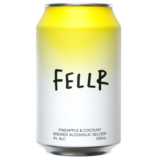 Fellr Pineapple & Coconut Hard Seltzer 330ml - 24 Pack