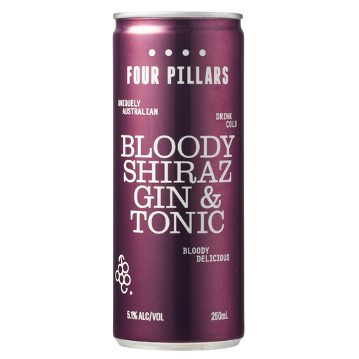 Four Pillars Bloody Shiraz Gin & Tonic 250ml Can 24 Pack