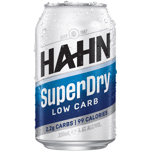 Hahn Super Dry Lager Cans 375Ml - Pack Of 24