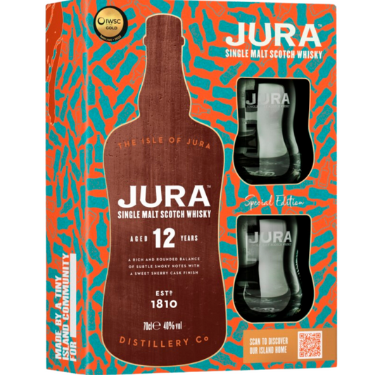 Isle Of Jura 12Yo Glass Gift Pack 700Ml
