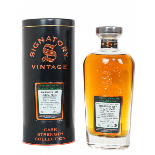 Inchgower 1997 Aged 23 Years Single Malt Scotch Whisky - Signatory Vintage (700ml)