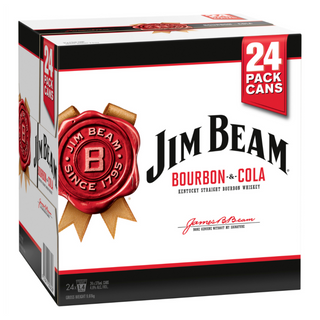 Jim Beam White & Cola Can 375mL - 24 Pack Cube