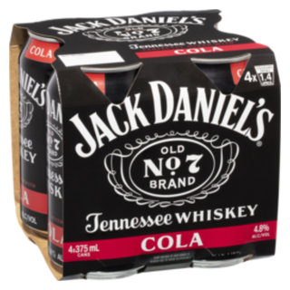 Jack Daniels Tennessee Whiskey & Cola 375ml - Pack of 24