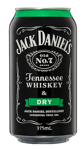 Jack Daniels Tennessee Whiskey & Dry 375ml - Pack of 24