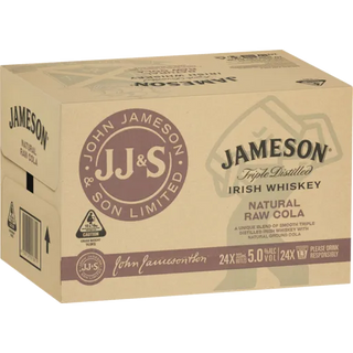 Jameson Irish Whiskey & Natural Raw Cola 333Ml - Pack Of 24