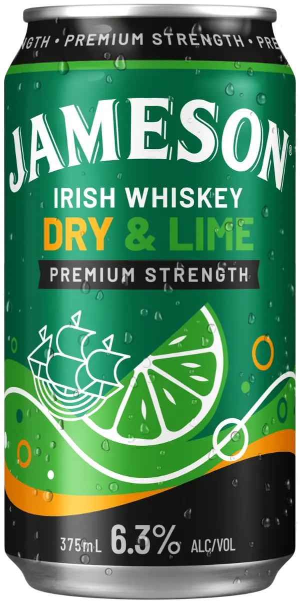 Jameson Smooth Dry & Lime 375Ml - Pack Of 24