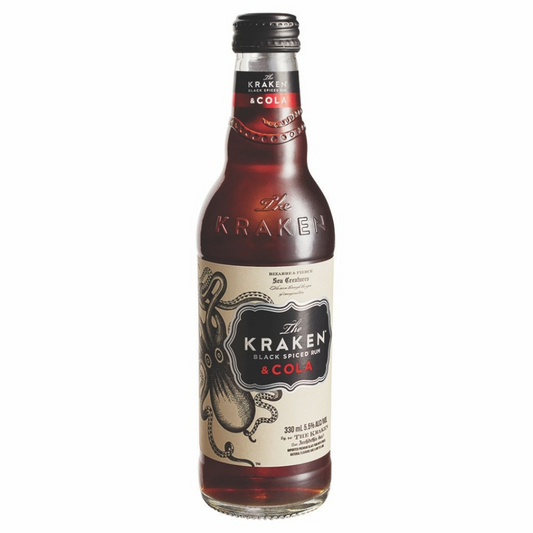 Kraken Black Spiced Rum & Cola Bottle 330mL 24 Pack