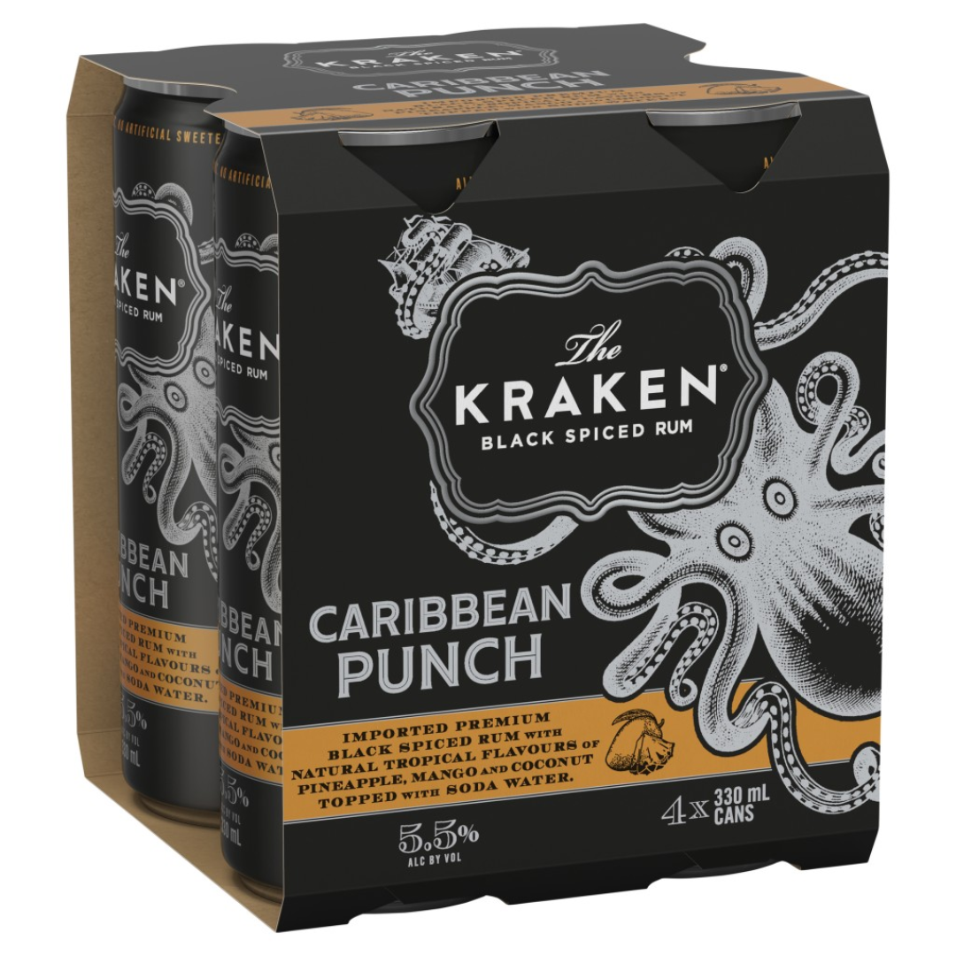 Kraken Spiced Caribbean Punch 330mL - 24 Pack