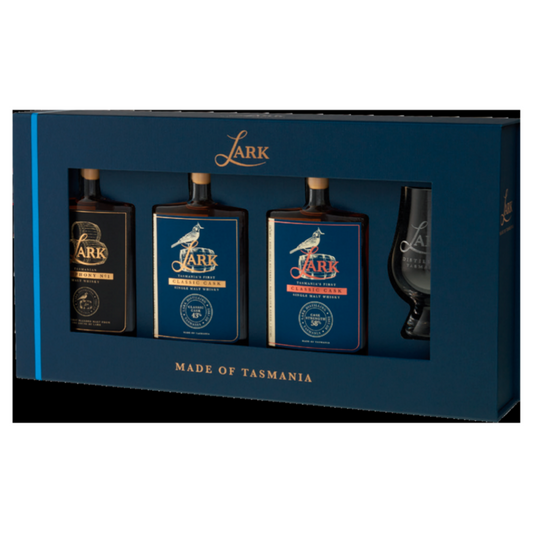 Lark Distillery Classic Flight Gift Pack With Glencairn 3X100Ml