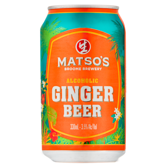 Matsos Alcoholic Ginger Beer Cans 330ml - 24 Pack