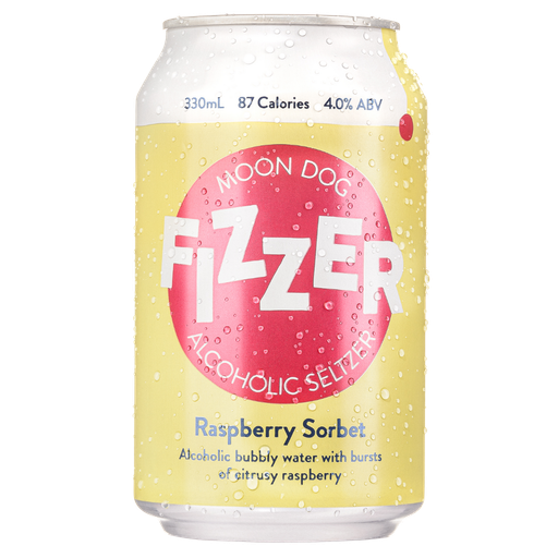 Moon Dog Fizzer Raspberry Sorbet Seltzer 330Ml - Pack Of 24